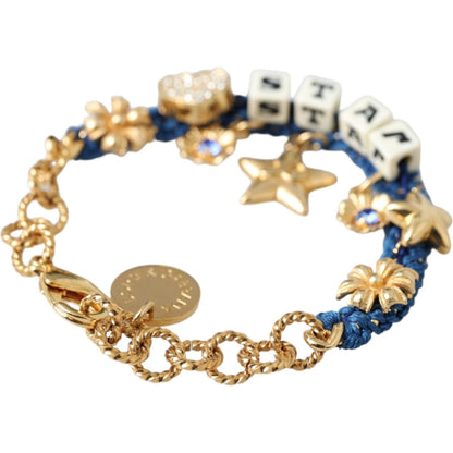 Dolce & Gabbana Gold Tone Brass Chain Star Fashion Bracelet Bracelet