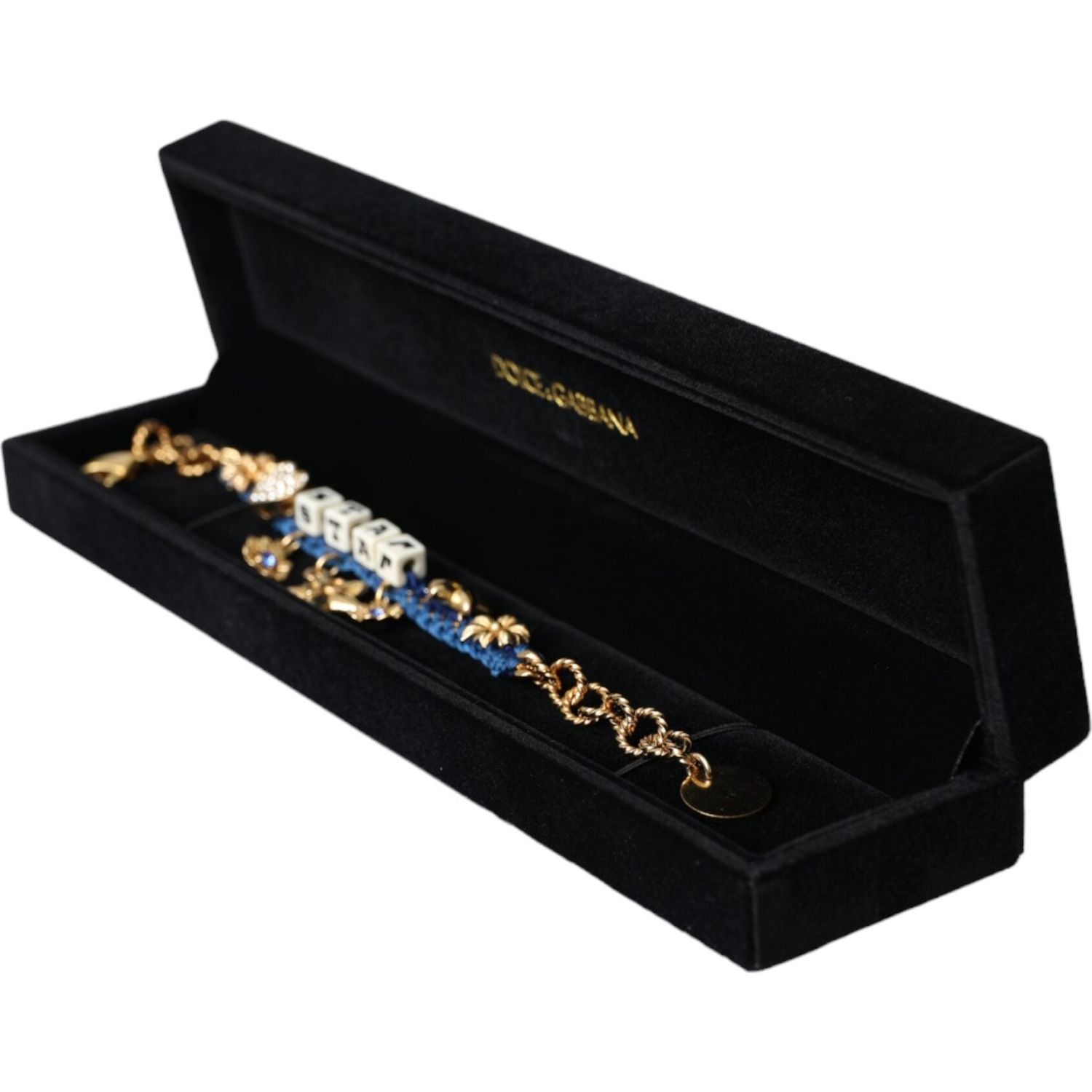 Dolce & Gabbana Gold Tone Brass Chain Star Fashion Bracelet