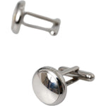 Dolce & Gabbana Silver Plated Brass Round Pin Men Cufflinks SMY10214