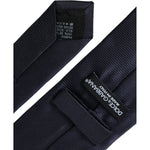 Dolce & Gabbana Blue Solid Silk Adjustable Tie Men KRA3295