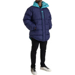 Dolce & Gabbana Navy Blue Quilted Windbreaker Puffer Jacket