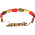 Nialaya CZ Tiger Eye Red Coral 925 Silver Men Bracelet Bracelet