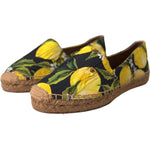 Dolce & Gabbana Multicolor Lemon Slip On Espadrilles Shoes LA11047-35