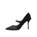 Dolce & Gabbana Black Mary Jane Crystal Heels Pumps Shoes LA11208-40