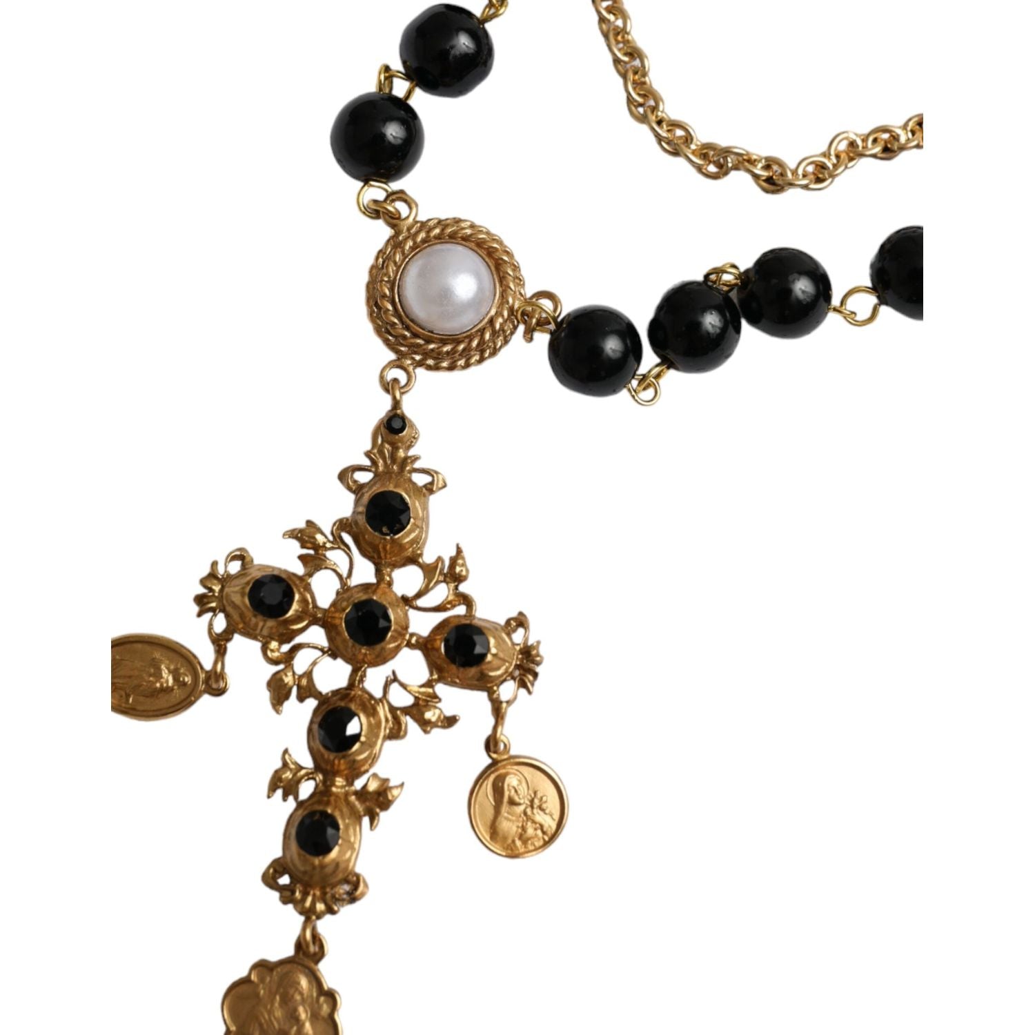 تي شيرت دولتشي آند غابانا قطني أبيض بأكمام قصيرة