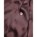 Dolce & Gabbana Brown Ascot Collar Long Sleeve Top Blouse TSH852022-48