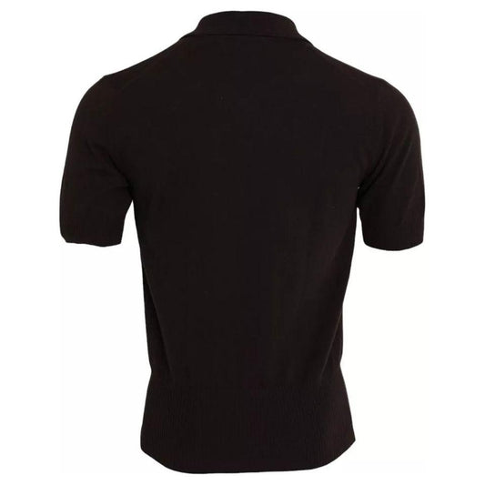 Dolce & Gabbana Brown Logo Collared Short Sleeve Men T-shirt TSH85157-50