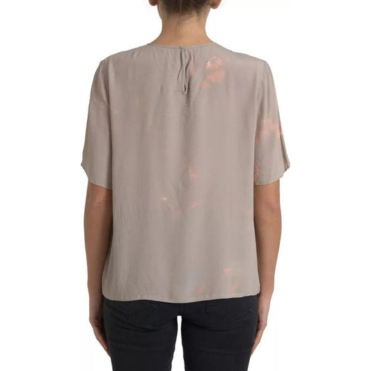 Dolce & Gabbana Brown Round Neck Short Sleeve Blouse Top TSH83325-48