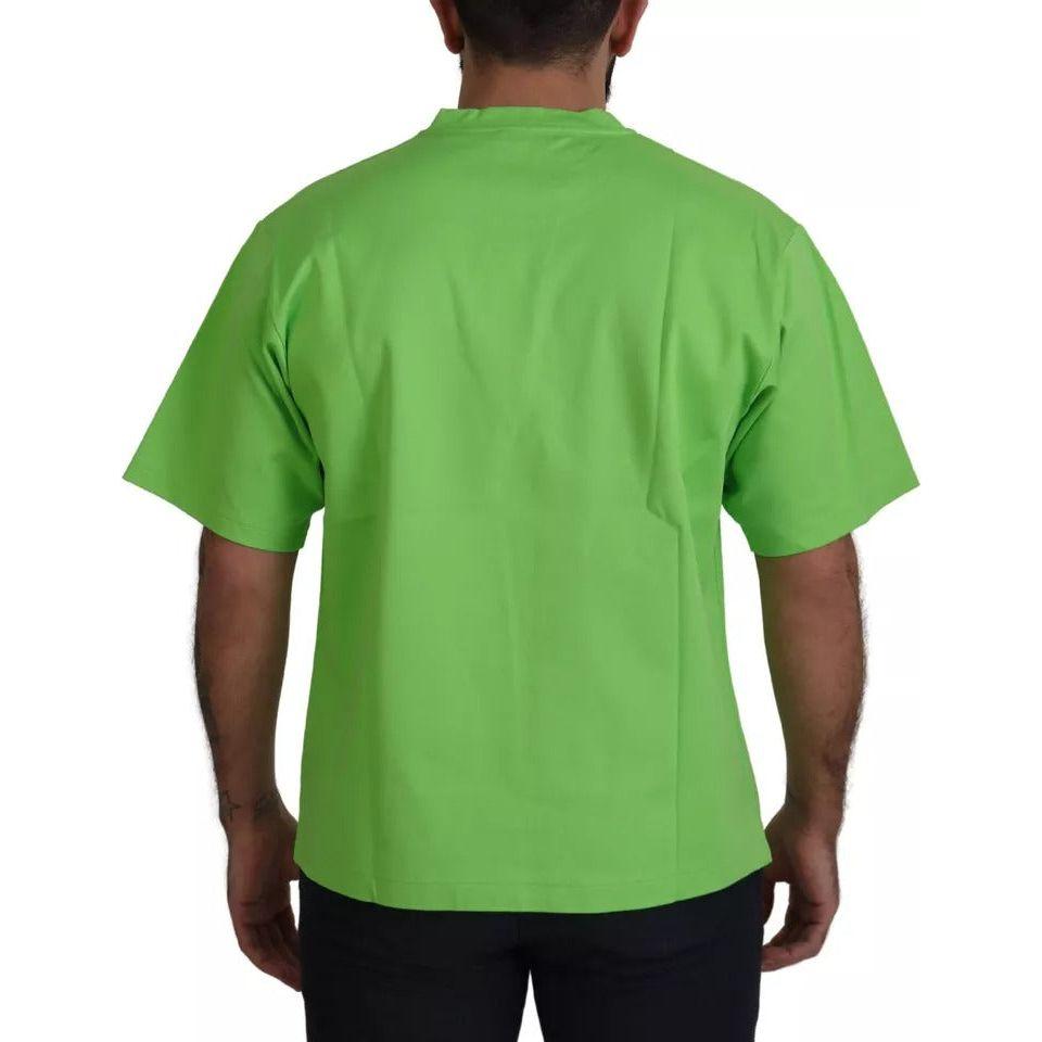 Dolce & Gabbana Green Cotton DG CHANNEL Top T-shirt TSH83079-48