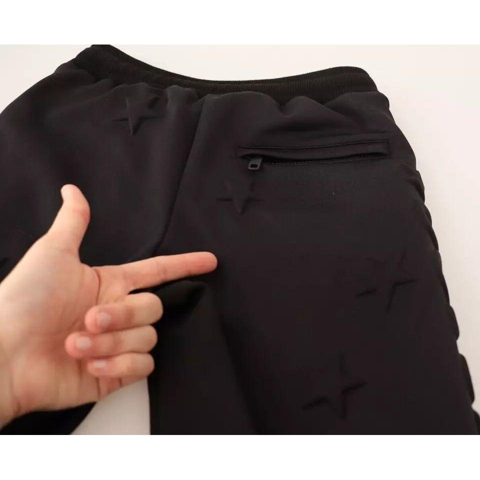 بنطلون رياضي نسائي من البوليستر من دولتشي آند غابانا باللون الأسود