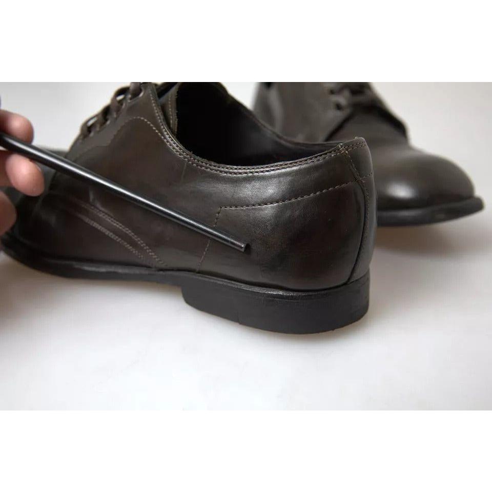 حذاء رجالي رسمي من الجلد باللون الأخضر من دولتشي آند غابانا