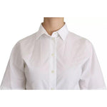 Dolce & Gabbana White Collared Short Sleeve Polo Shirt Top TSH4319-36