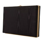 Dolce & Gabbana Black Silk Gold Frame Clutch Evening Party Purse Bag VAS12905