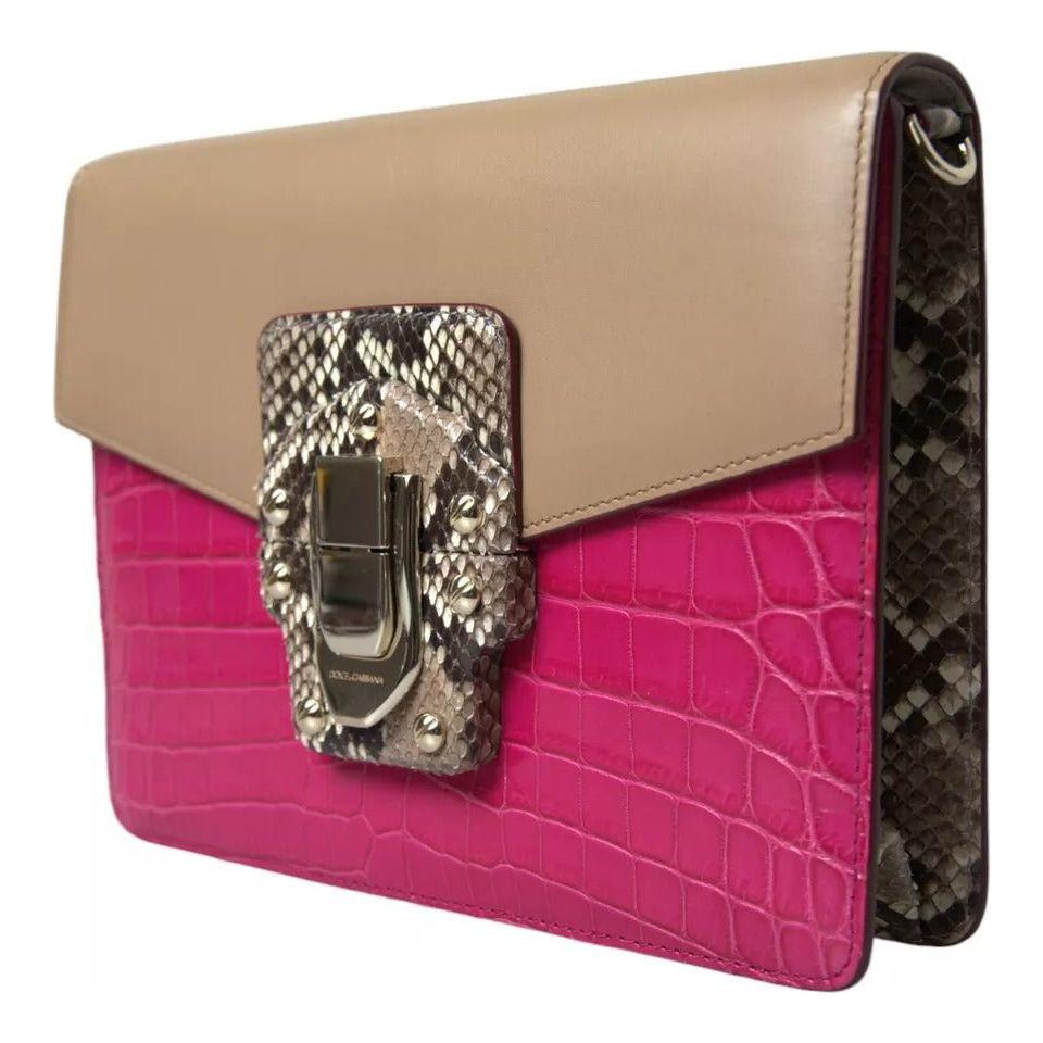 حقيبة كتف LUCIA من الجلد متعدد الألوان من دولتشي آند غابانا