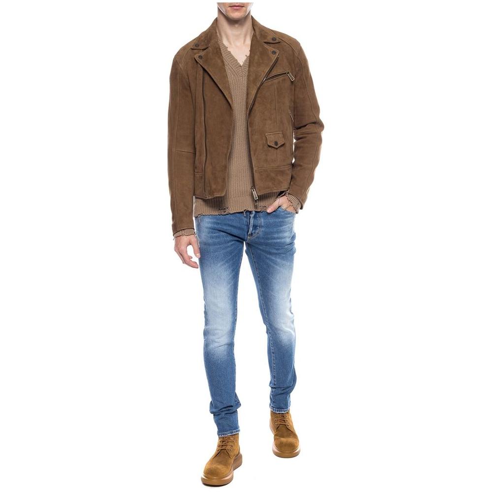 时尚破洞酷男版牛仔裤