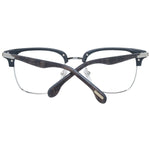 Lozza Brown Unisex Glasses Frame with full-rim trapezium style, brown metal and plastic frame, 50-20-140 size, spring hinge, branded case included.