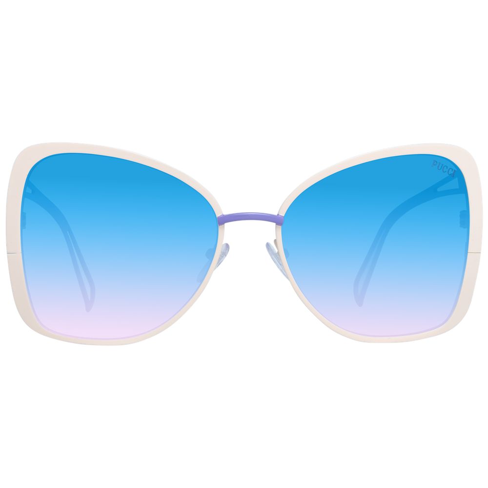 Emilio Pucci Cream Metal Sunglasses