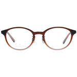 Swarovski Brown Women Glasses Frame oval full-rim design with plastic material, demo lenses, and branded case included.