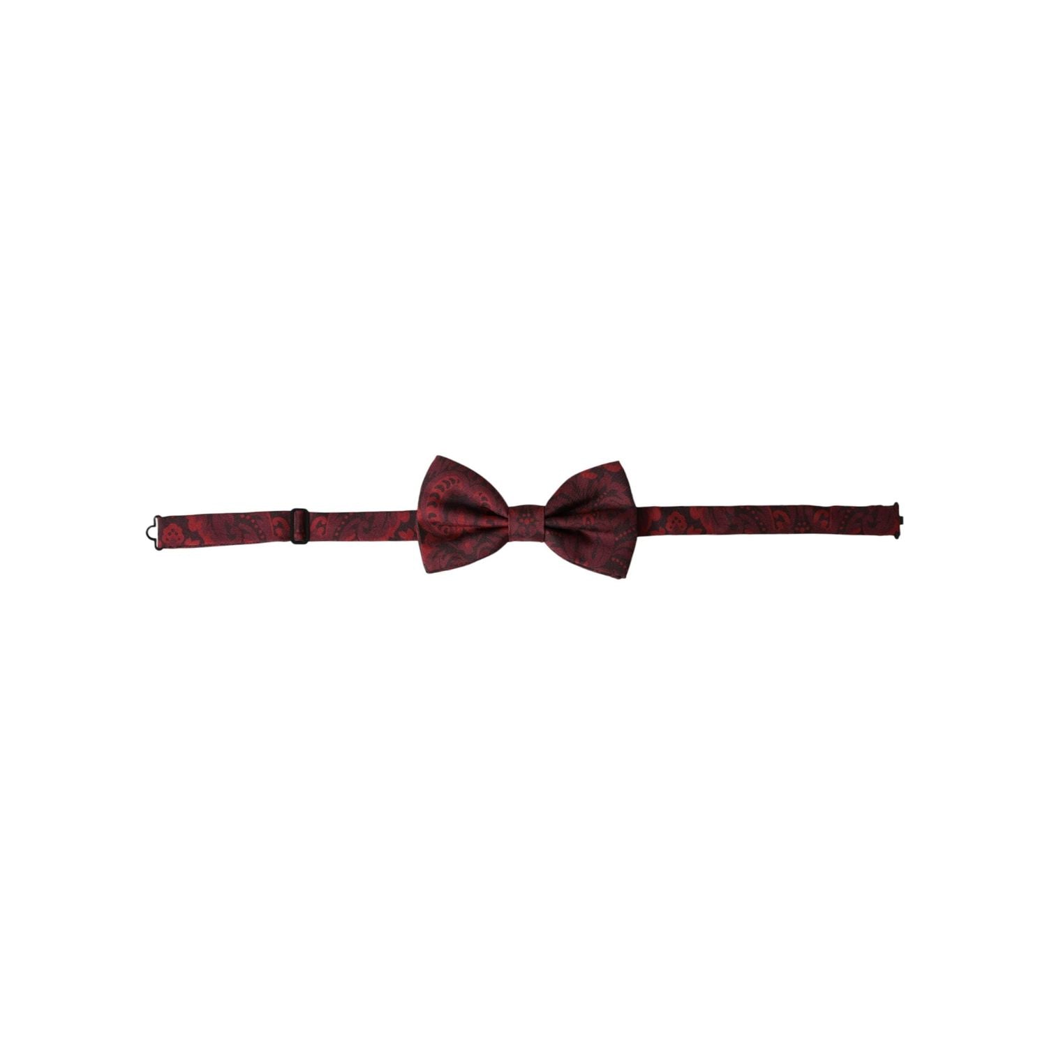 Dolce & Gabbana Red Silk Floral Adjustable Neck Men Bow Tie