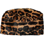 Dolce & Gabbana Brown Leopard Fur Women Bucket Hat