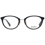 Max Mara Black Women Glasses Frame in full-rim style, plastic material with demo lenses, size 50-19-145. Includes branded case.