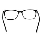 Front view of Lozza Black Men Glasses Frame with full-rim acetate and plastic material, size 49-18-140, rectangle shape.