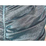 Dolce & Gabbana Turquoise Draped Satin Midi Dress Dolce & Gabbana Dim Gray