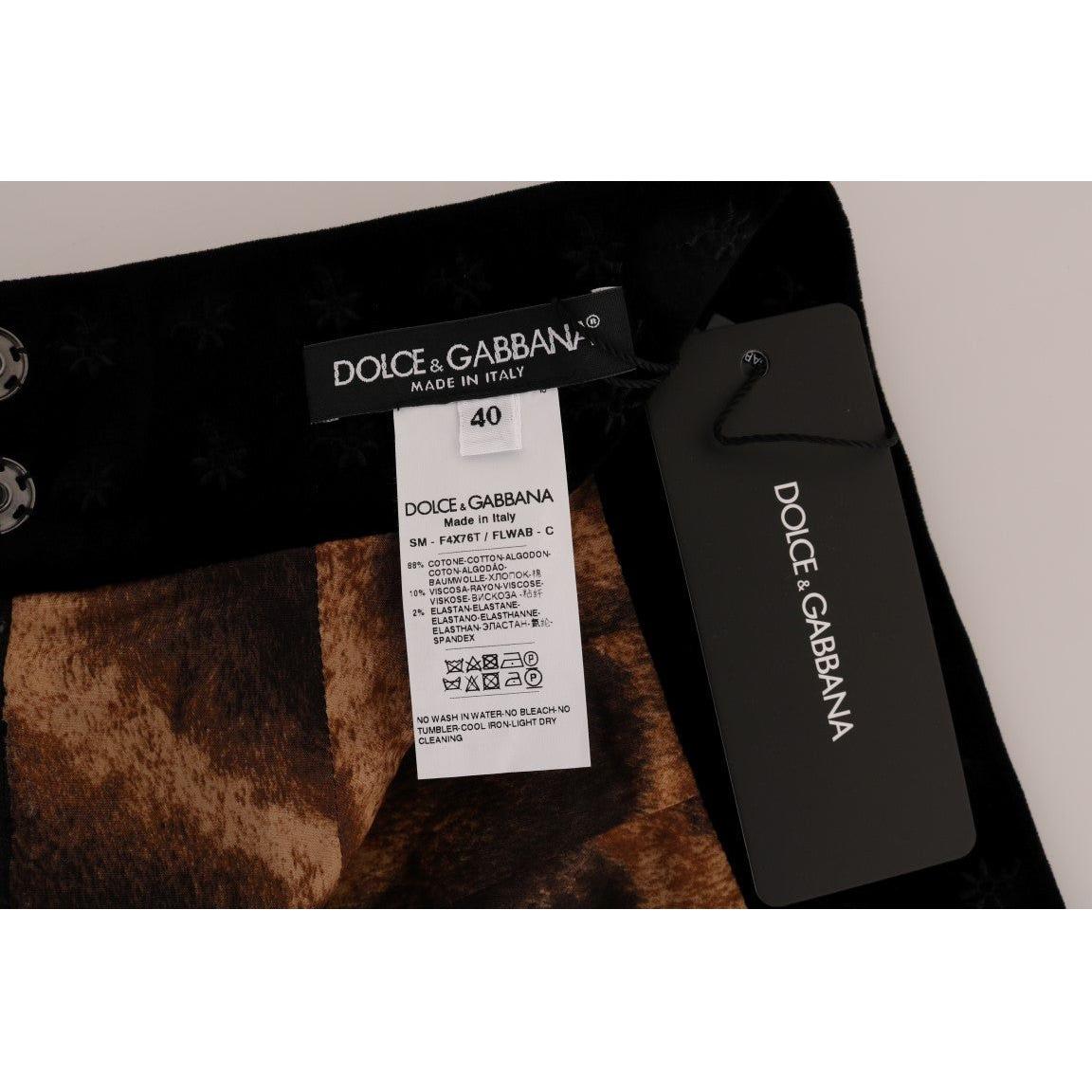 巴洛克刺绣天鹅绒铅笔裙