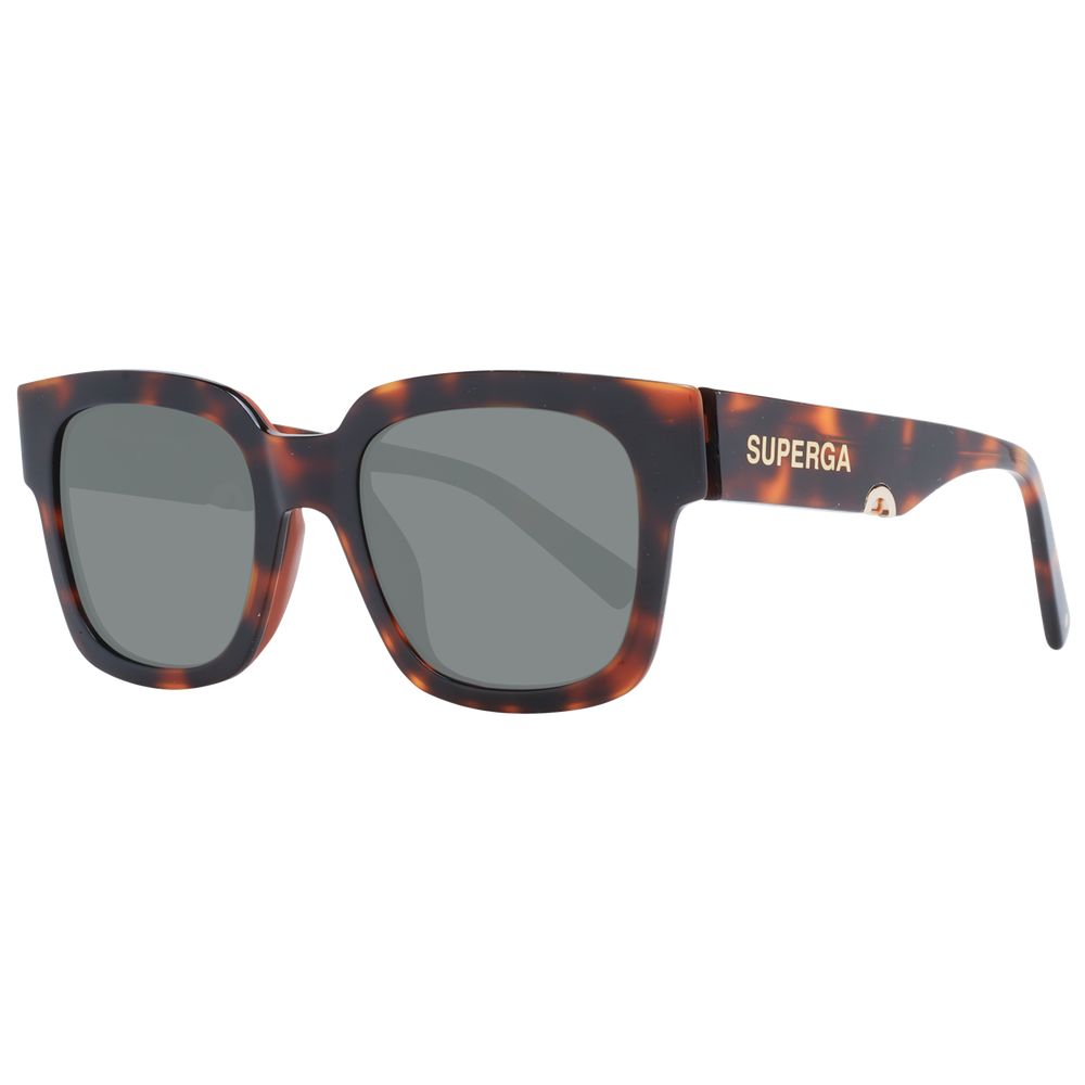 Sting Brown Unisex Sunglass with tortoiseshell frame and grey lenses, full-rim square style, 100% UVA & UVB protection, size 52-21-140.