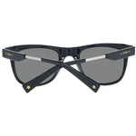Sting Black Men Sunglass with black acetate full-rim frame, grey gradient lenses, and UV protection, includes branded case.