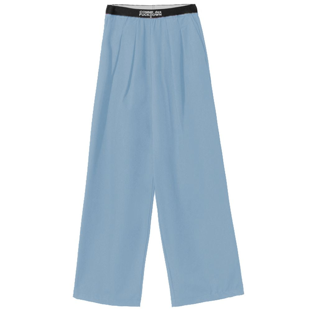Comme Des Fuckdown Azzurro Polyester Women's Palazzo Pants