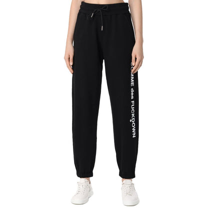 Comme Des Fuckdown Black Cotton Women Pants