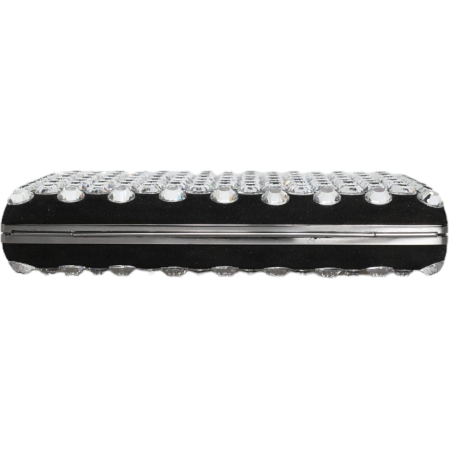 حقيبة كلاتش من دولتشي آند غابانا للحفلات المسائية مصنوعة من المخمل الأسود والكريستال