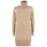 Yes Zee Beige Viscose Dress YE-13718-M