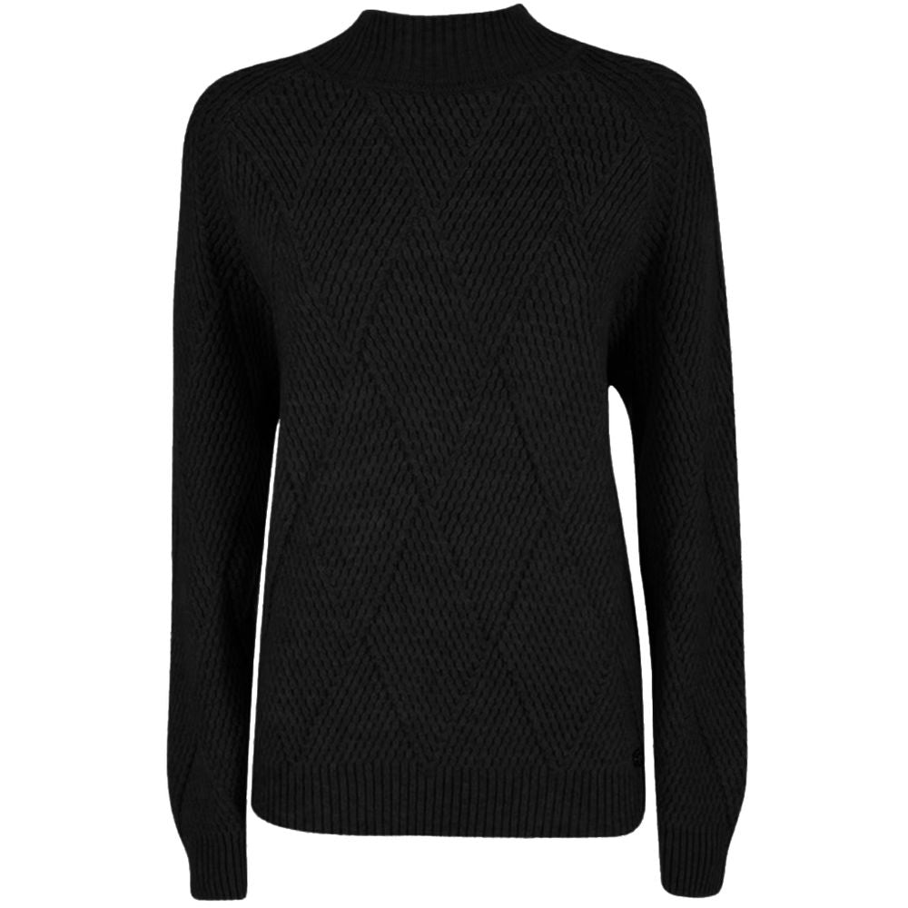 Yes Zee Black Acrylic Women Sweater