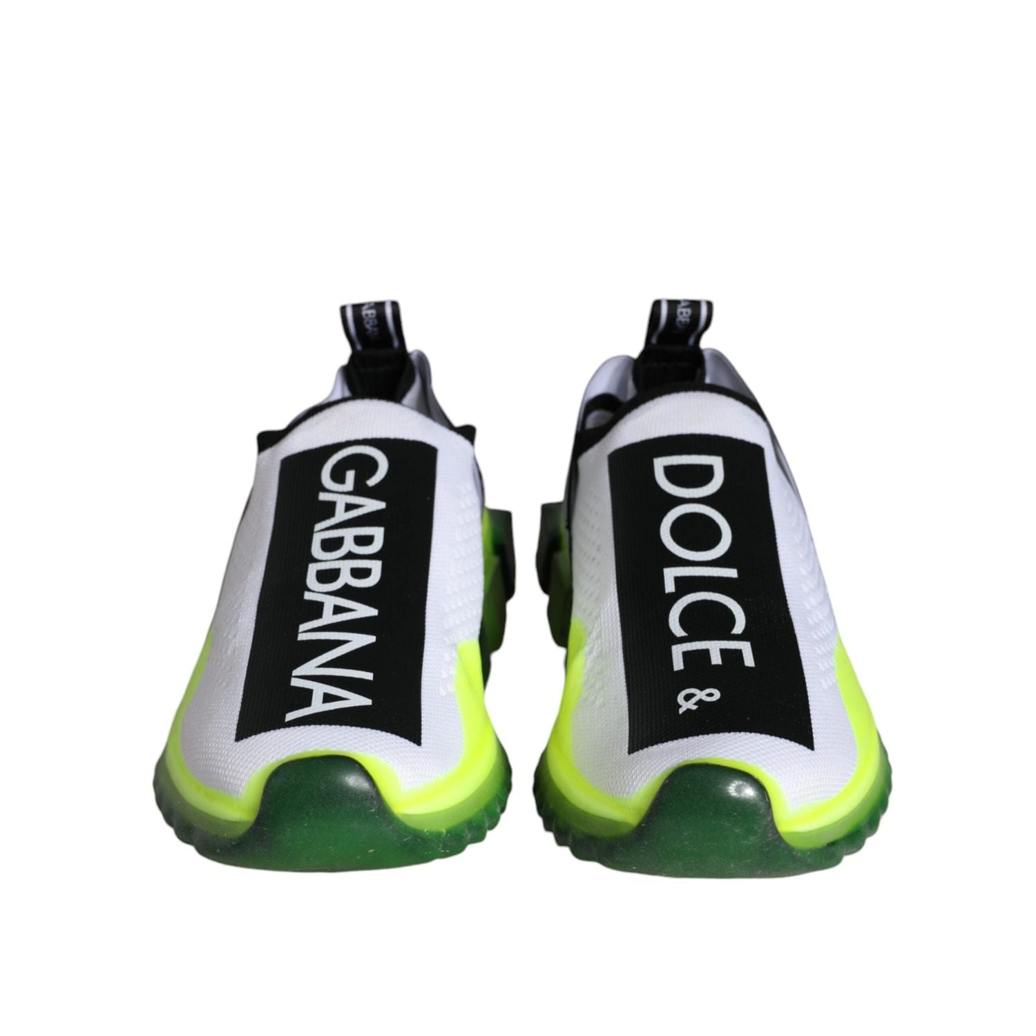 حذاء سنيكرز دولتشي آند غابانا أبيض وأصفر سهل الارتداء