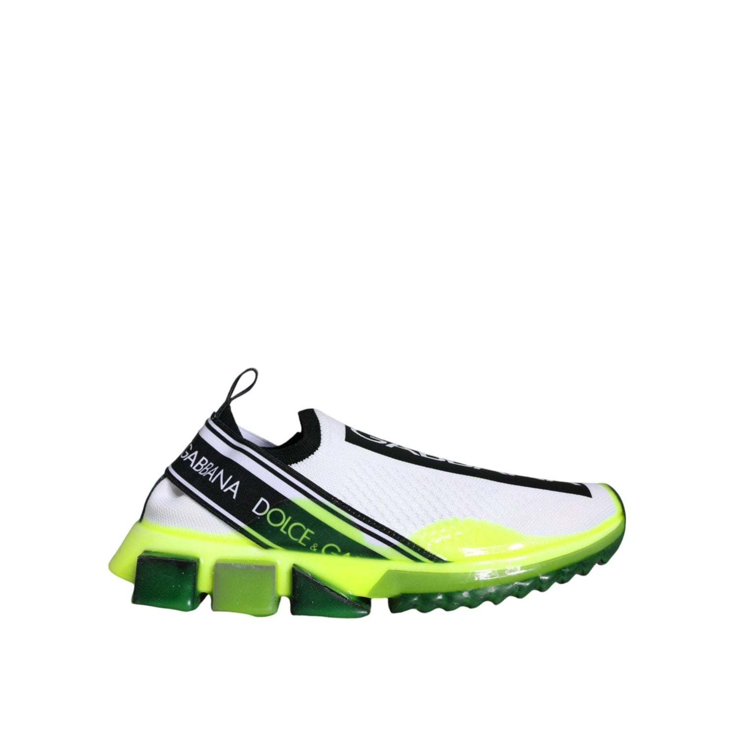 حذاء سنيكرز دولتشي آند غابانا أبيض وأصفر سهل الارتداء