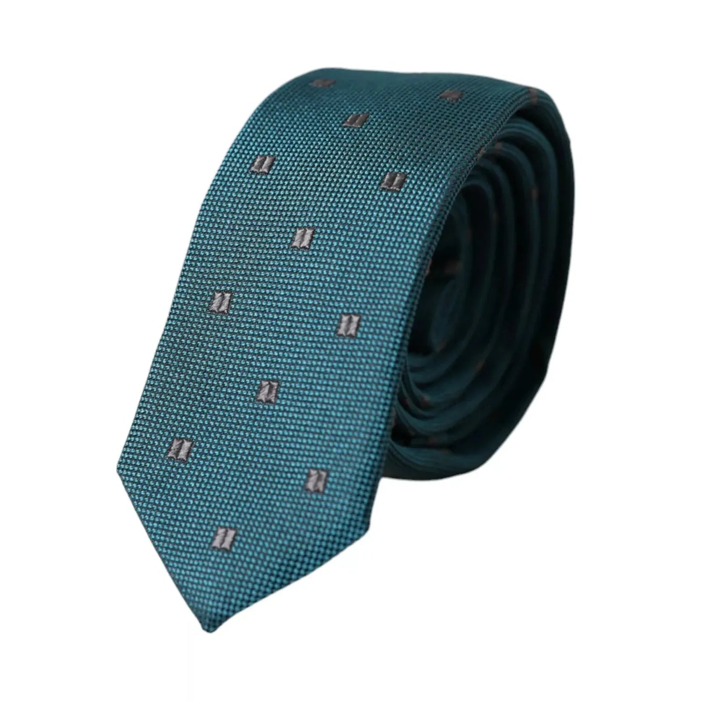 Dolce & Gabbana Green Patterned Silk Adjustable Men Tie