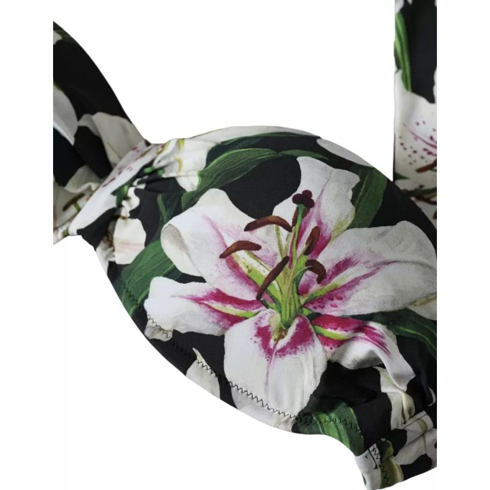 ملابس سباحة دولتشي آند غابانا باللون الأسود من مجموعة ليلي هالتر بيكيني للشاطئ