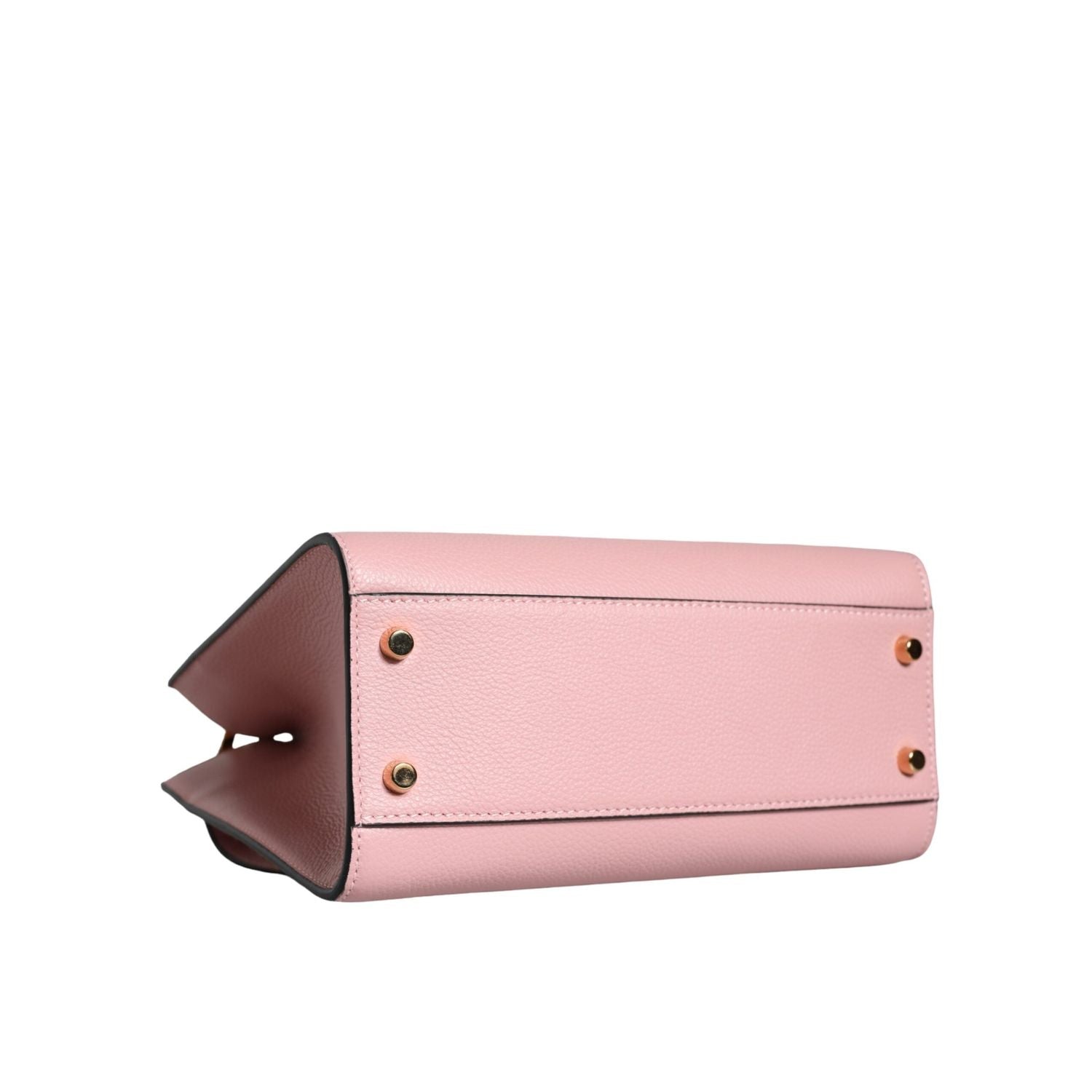 Versace Pink Small Top Handle Grainy Calf Leather Crossbody Bag