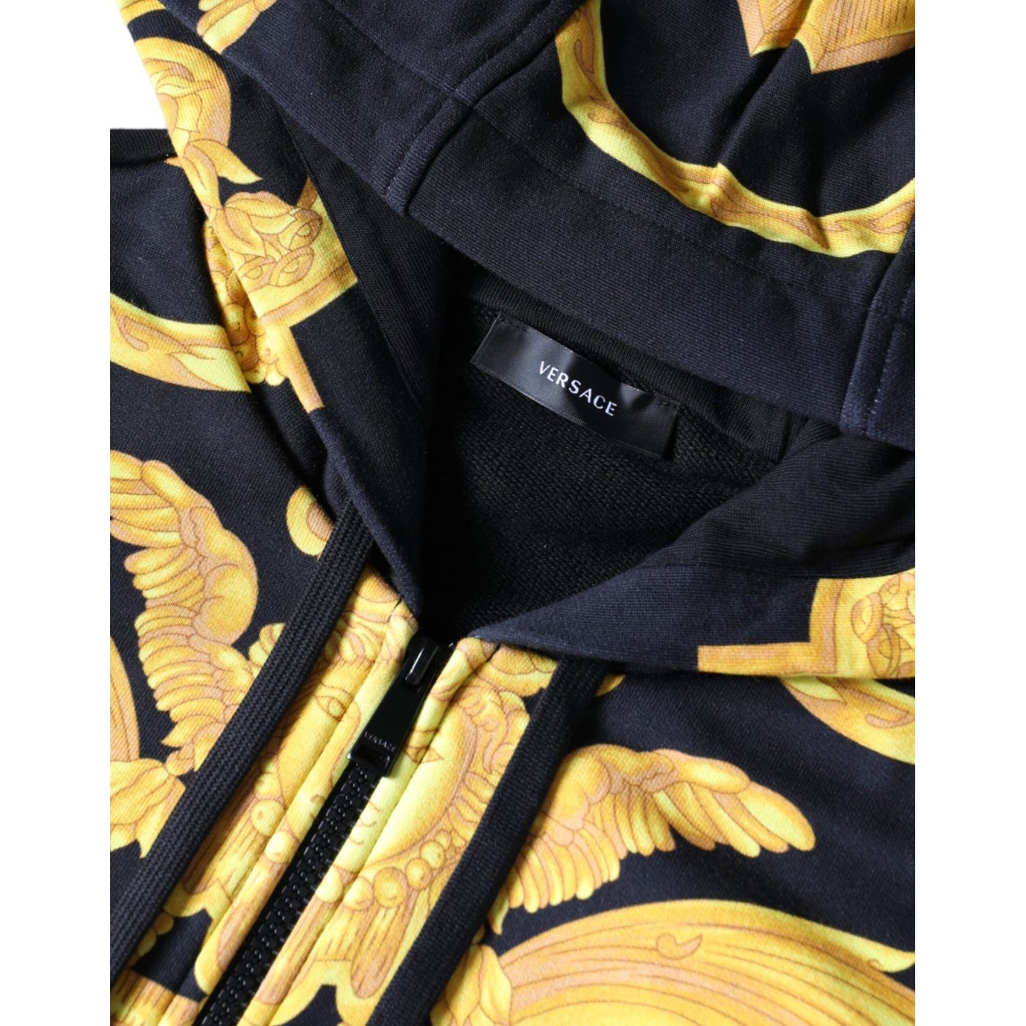 Versace Black Medusa Print Cotton Full Zip HoodieSweatshirt Sweater