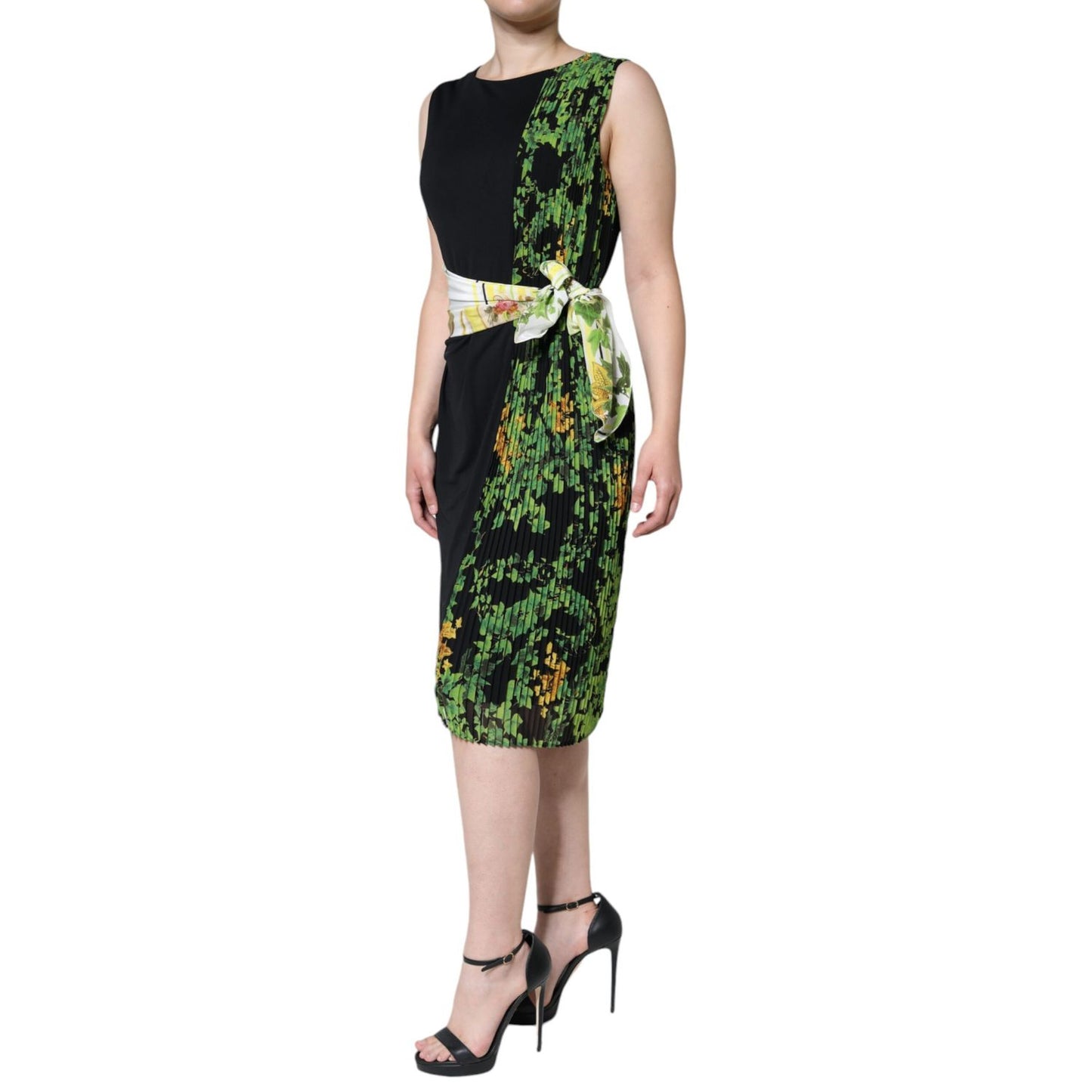 Roberto Cavalli Multicolor Floral Sheath Knee Length Dress