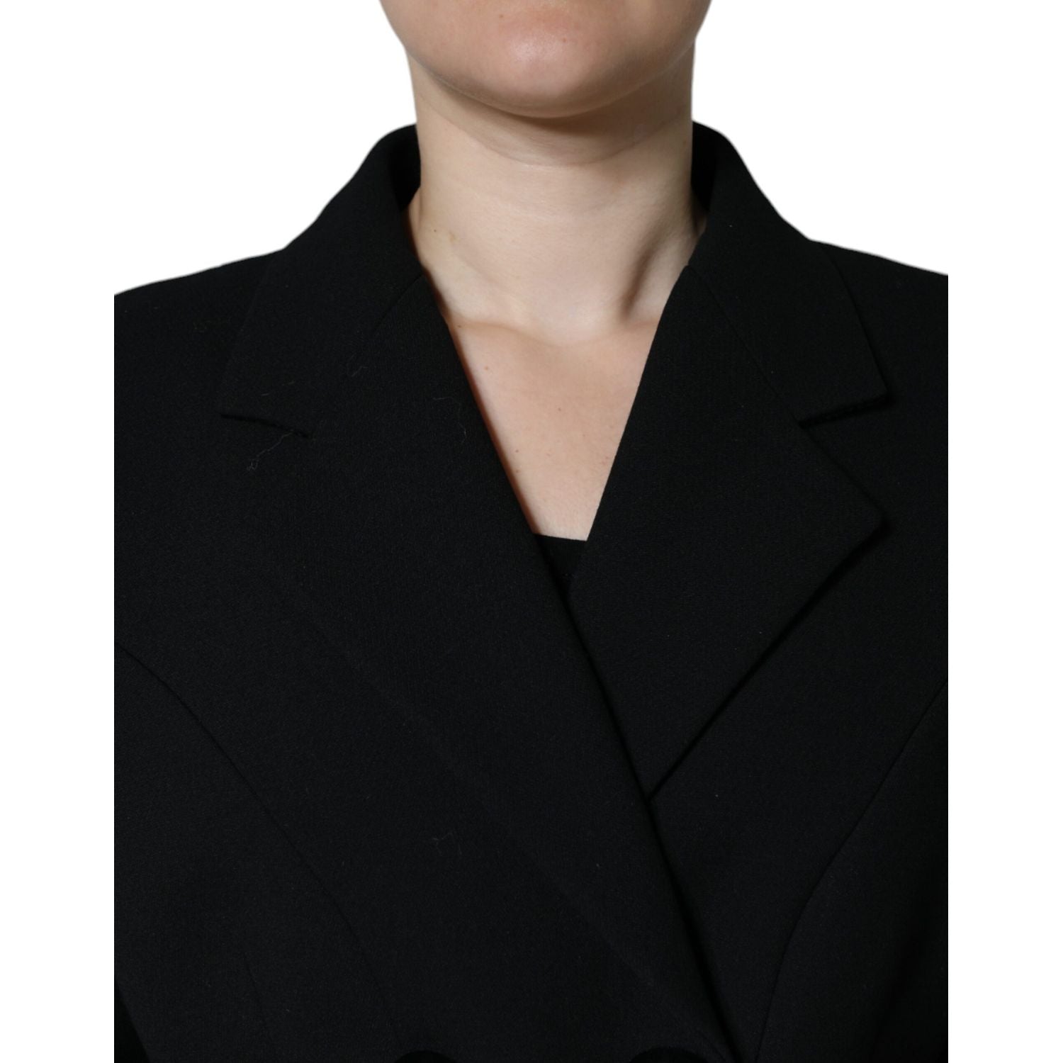 Dolce & Gabbana Black Double Breasted Trench Coat Jacket