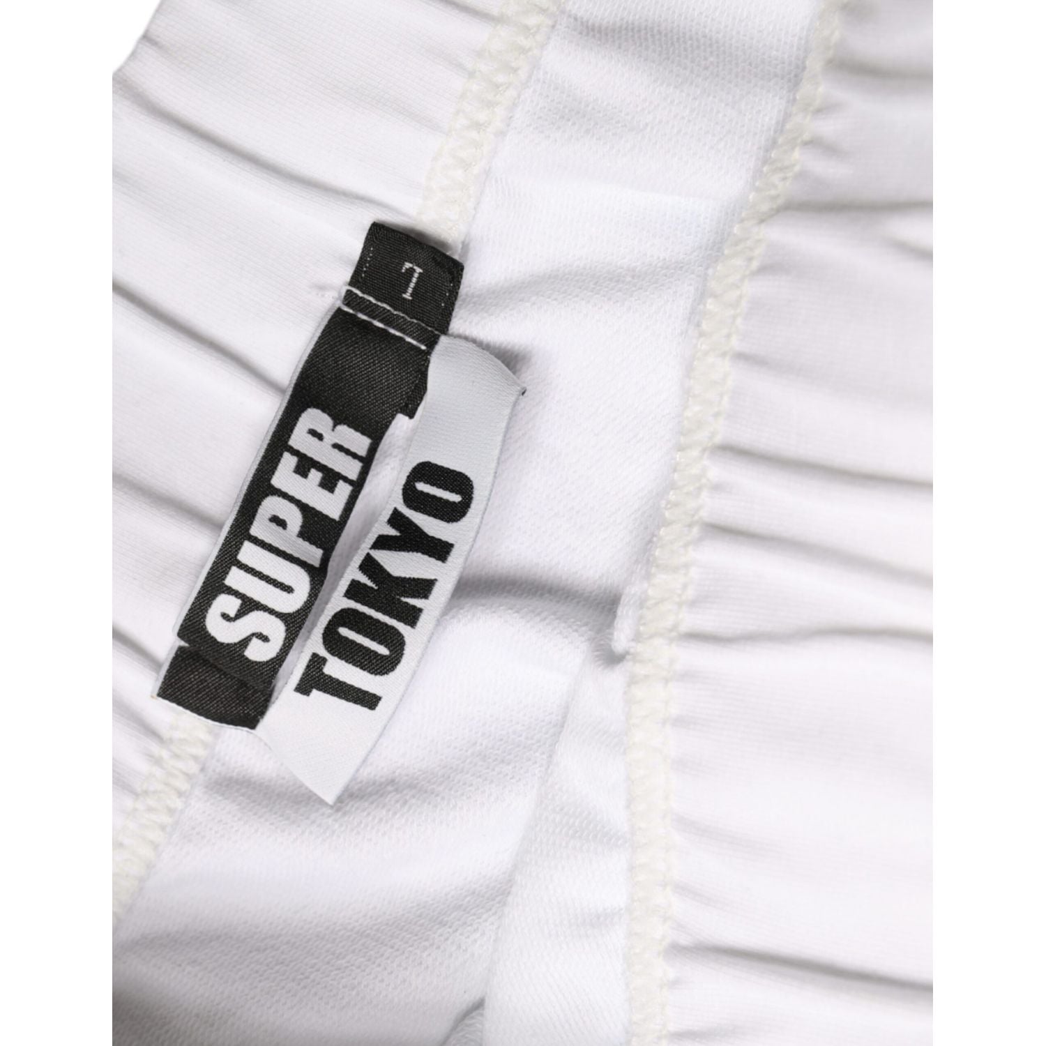 STK White Cotton Stretch High Waist Pencil Cut Knee Length Skirt