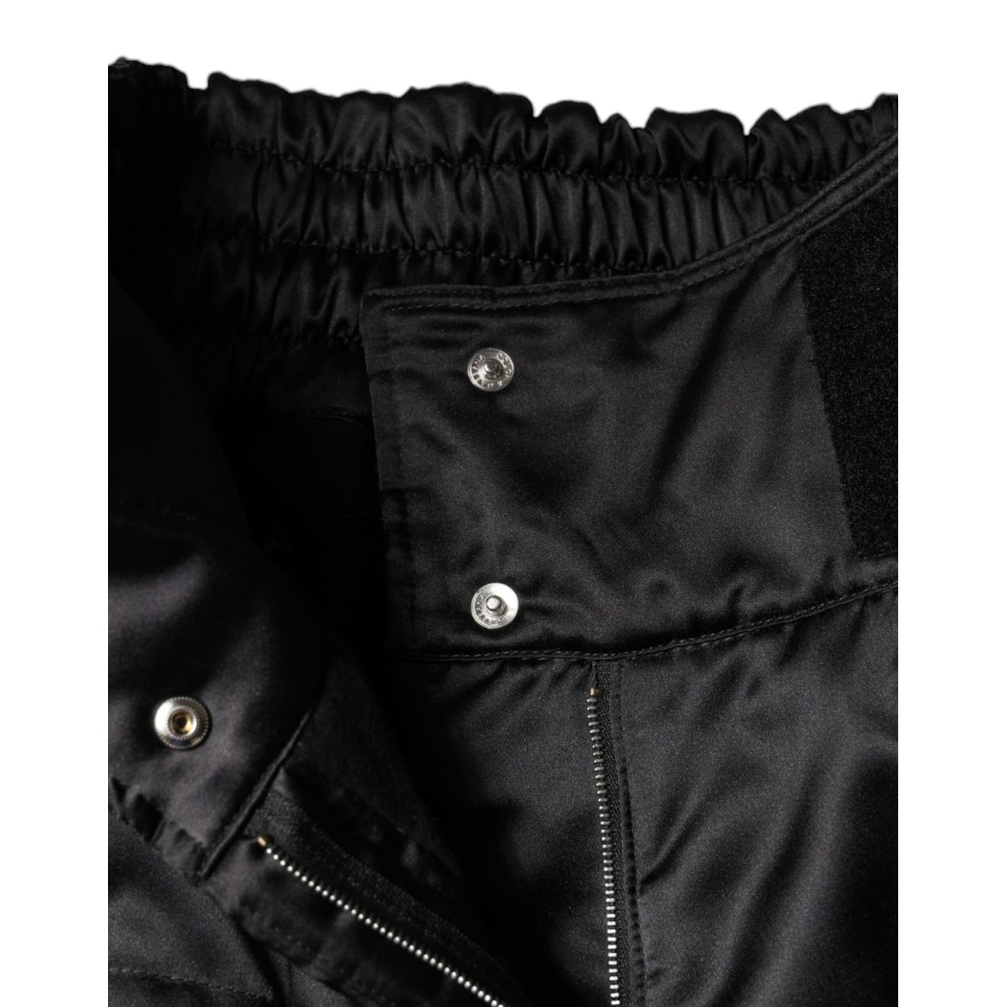 Dolce & Gabbana Black Quilted High Waist Women Boot Cut Pants