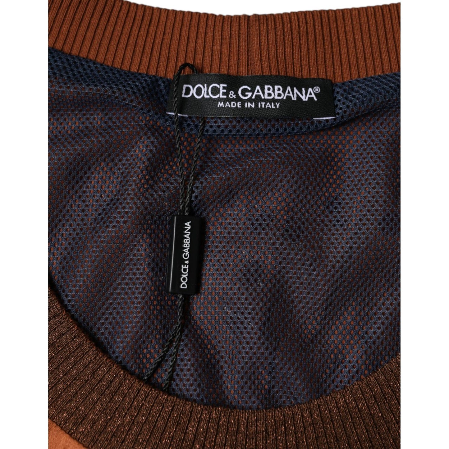 Dolce & Gabbana Brown Crystal Embellished Sleeveless Tank Top