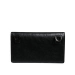 Dolce & Gabbana Black Leather DG Logo Bifold Card Slot Crossbody Bag