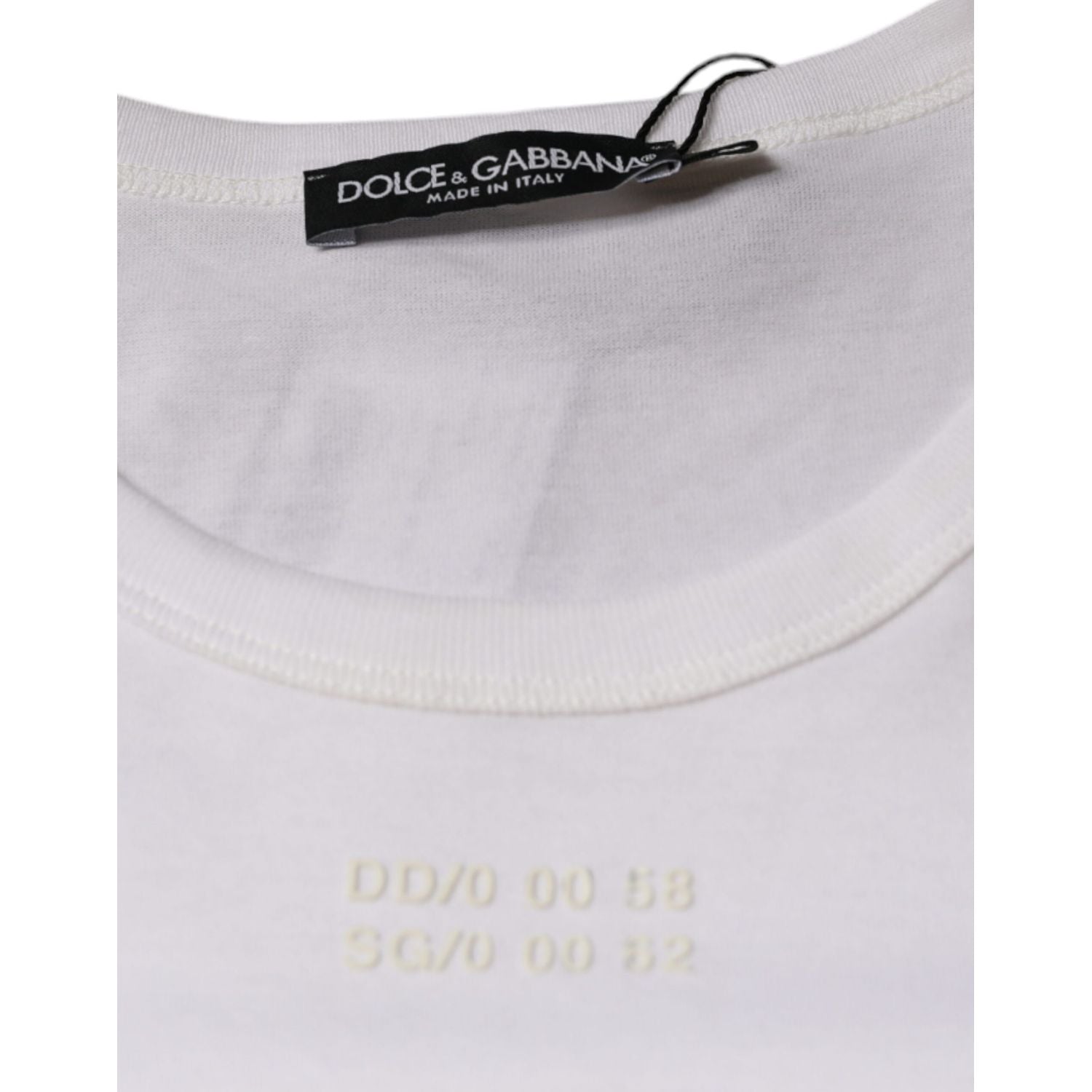 Dolce & Gabbana White Cotton Pocket Short Sleeves T-shirt