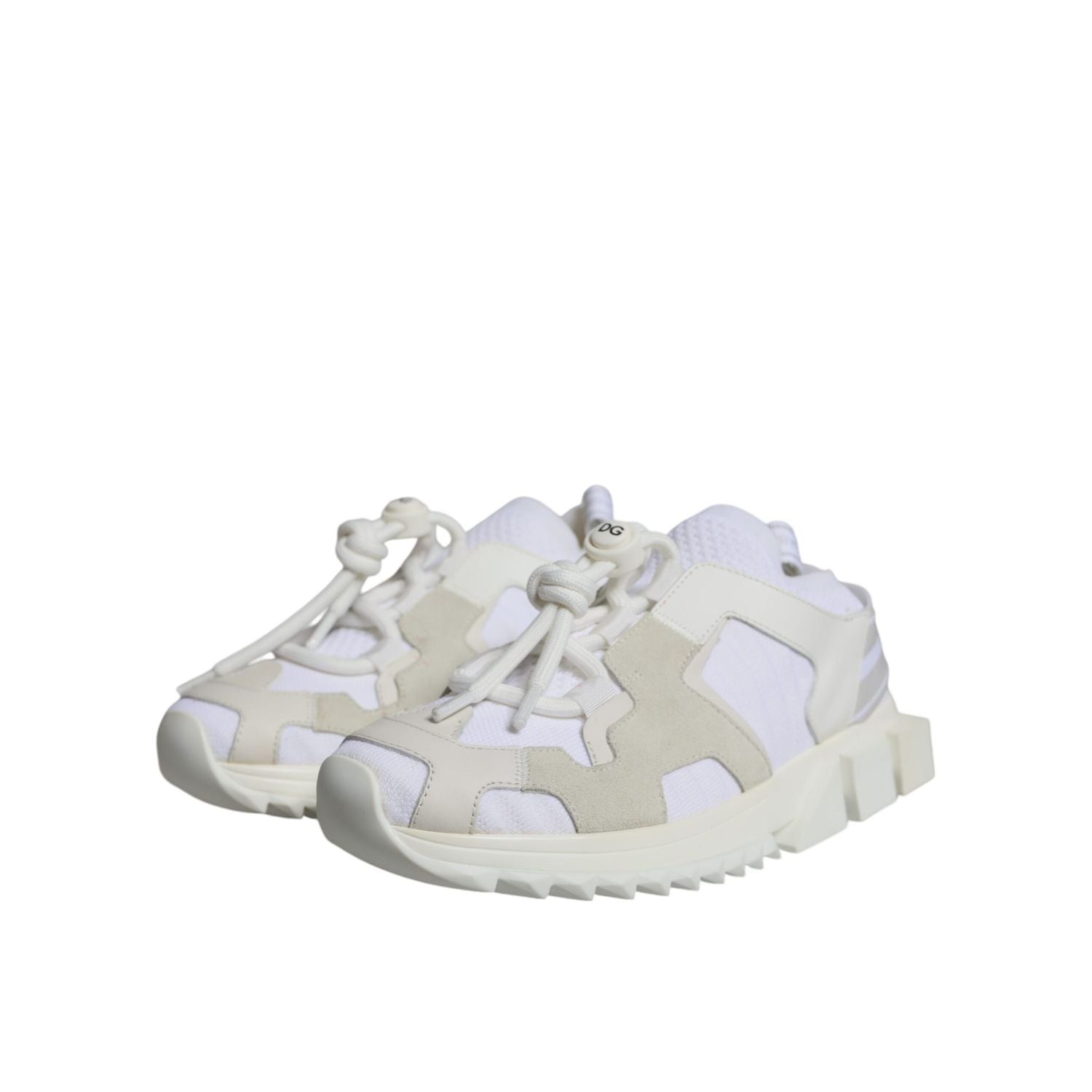 Dolce & Gabbana White Mesh Sorrento Trekking Sneakers Shoes
