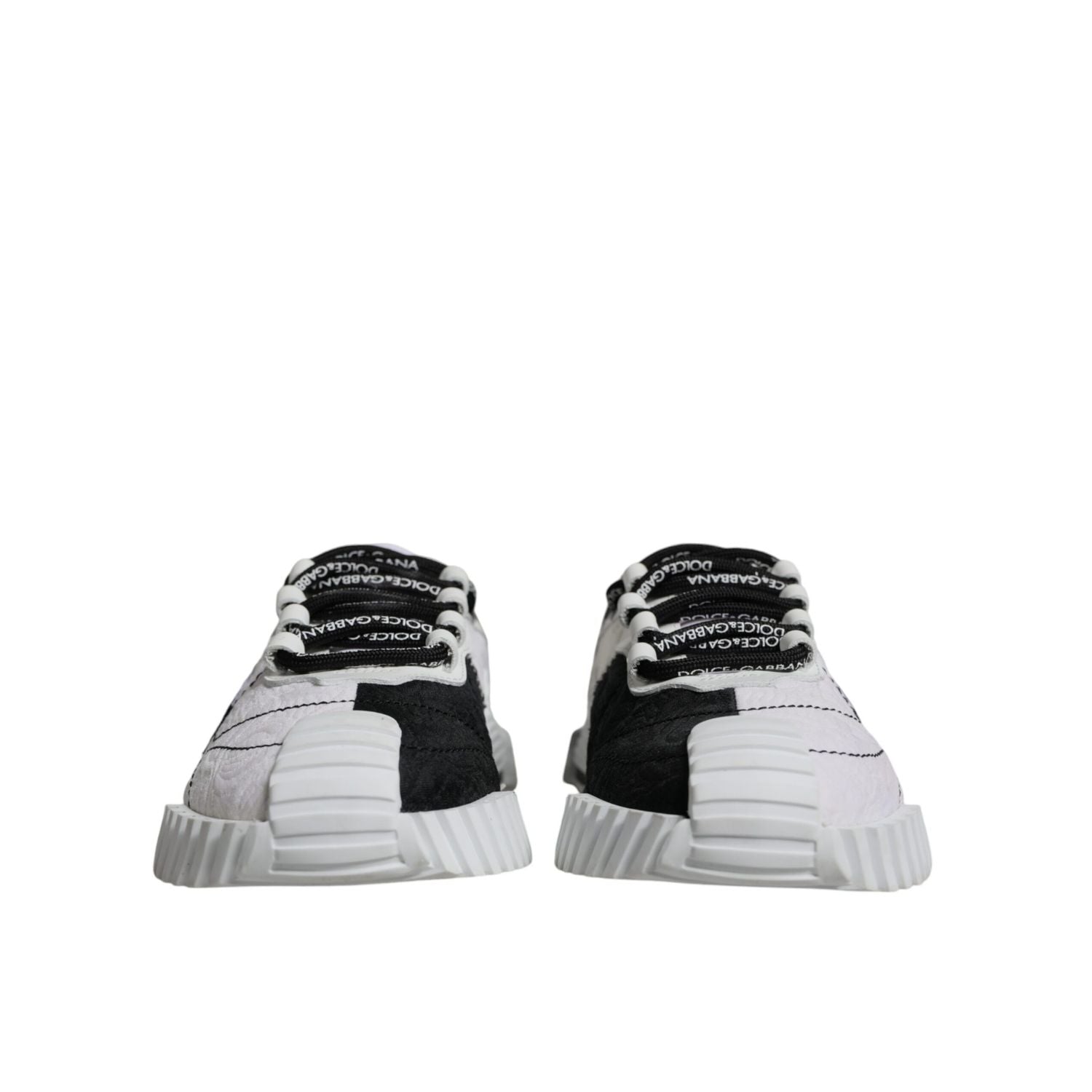 Dolce & Gabbana White Black Low Top NS1 Sneakers Shoes